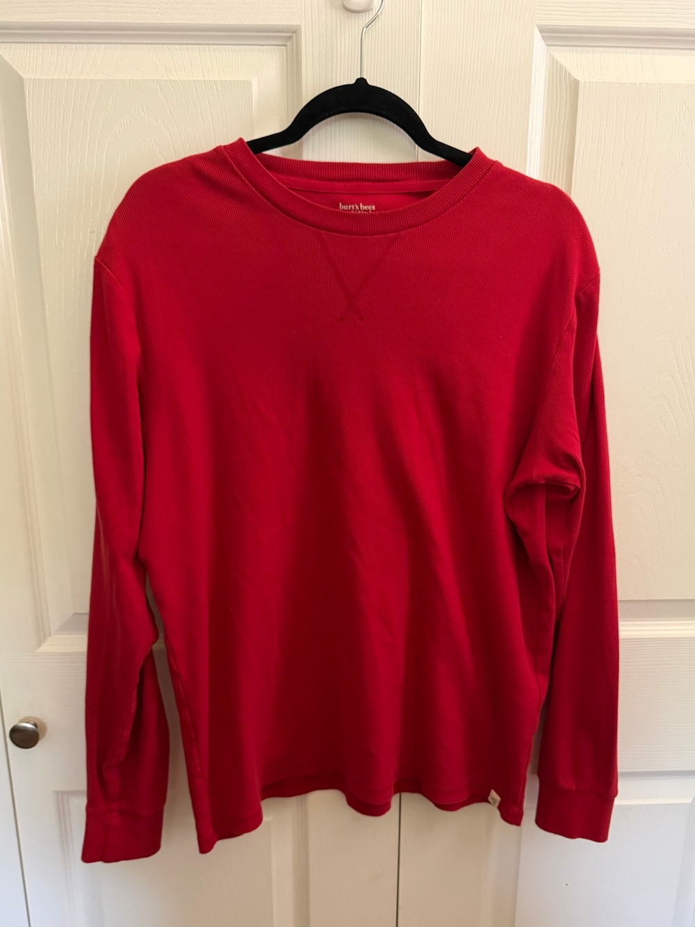 5 for $25! Burt's Bees Men's Red Long-Sleeve Thermal Crew